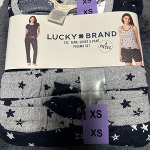 BLUE NWT Lucky Brand Ladies' 4-Piece Pajama Set